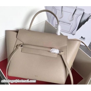 Luxury Celine Belt Tote Small Bag in Calfskin Leather 71815 Apricot