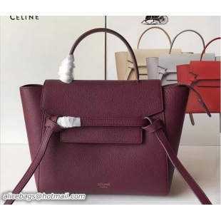 Feminine Celine Belt Tote Mini Bag in Original Clemence Leather 72031 Fusia