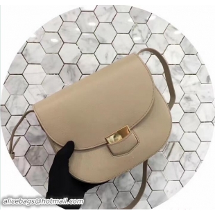 Original Cheap Celine Grained Calfskin Compact Trotteur Shoulder Bag 72108 Beige