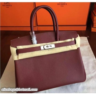 Low Cost Hermes Birkin 30 Bag In Original Epsom Leather With Gold/Silver Hardware 72306 Purple