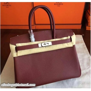 Duplicate Hermes Birkin 30 Bag In Original Epsom Leather With Gold/Silver Hardware 72306 Fuchsia