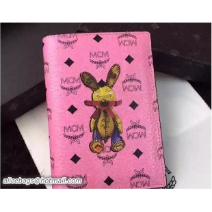 Grade Quality MCM Rabbit Passport Holder 81008 Pink