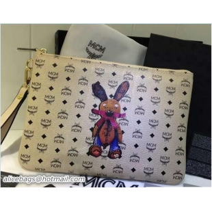 Good Looking MCM Rabbit Ipad Pouch Clutch Bag 81010 Creamy