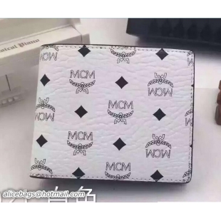 Pretty Style MCM Bi-fold Wallet 81015 White