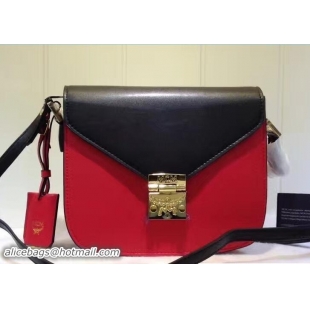 Fashion MCM Small Patricia Crossbody Shoulder Bag 81101 Combi Black/Red