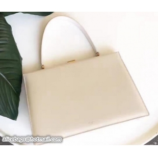 Charming Celine Calfskin Medium Clasp Bag 81305 Off White