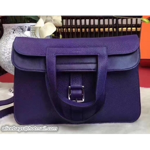 Trendy Design Hermes Halzan Tote Bag in Original Togo Leather 91002 Dark Purple