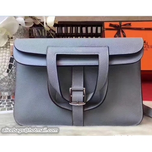 Unique Style Hermes Halzan Tote Bag in Original Togo Leather 91002 Baby Blue