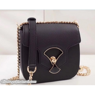 Popular Style Bvlgari Divas Dream Flap Cover Small Bag 91302 Black 2017