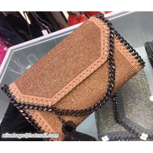 Best Grade Stella McCartney Falabella Crystal Stones Tiny Fold Over Tote Bag 92810 Nude Pink 2017