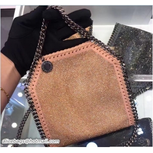 Unique Style Stella McCartney Falabella Crystal Stones Tiny Tote Bag 92812 Nude Pink 2017