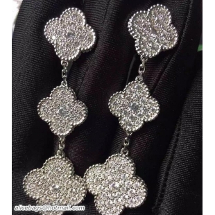 Top Grade VanCleef&Arpels All Diamonds Earrings 102724