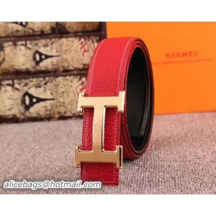 Sophisticated Hermes 40mm Belt H170417 Red