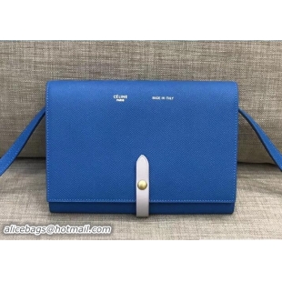 Stylish Celine Clutch On Strap 109013 Blue/Off White