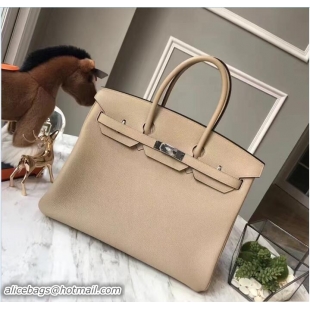 Luxury Hermes Birkin 30 Bag in Original Togo Leather Bag 12012 Light Gray