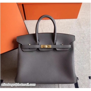 Unique Hermes Birkin 25 Bag in Original Togo Leather Bag 12013 Vert Gris