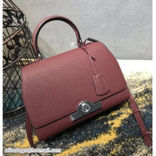 Sophisticated Moynat Petite Réjane Bag in Taurillon Gex Togo Leather Lobster N12012 Burgundy 2018