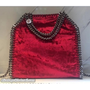 Most Popular Stella McCartney Velvet Falabella Mini Tote Bag S12014 Red 2018