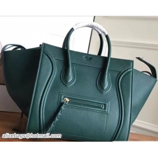 Unique Style Celine Luggage Phantom Bag in Original Grained Leather 21801 Green