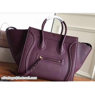 Pretty Style Celine Luggage Phantom Bag in Original Grained Leather 21801 Burgundy