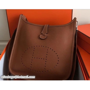 Hot Style Hermes Togo Leather Evelyne III PM Bag 327011 Brown