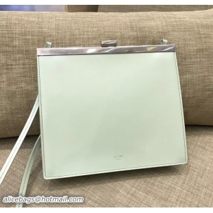 Good Quality Celine Mini Clasp In Natural Calfskin Crossbody Bag 62051 Light Green 2018