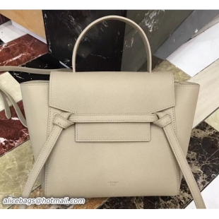 Perfect Celine Nano Belt Bag in Grained Calfskin 185003 Beige 2018