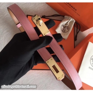 Discount Hermes Width 20mm Epsom Calfskin Kelly Belt 706022 Pink/Gold