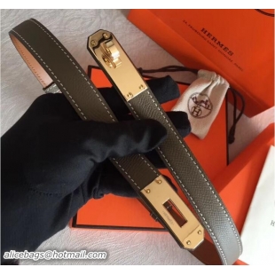 Pretty Style Hermes Width 20mm Epsom Calfskin Kelly Belt 706022 Etoupe/Gold