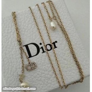 Durable Dior Shiny-D Necklace In Gold-Tone Finish Metal 706051 2018