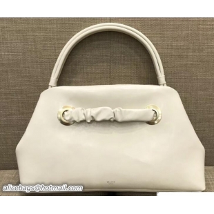 Top Quality Celine Shiny Calfskin Small Purse with Eyelets Bag C80208 White 2018