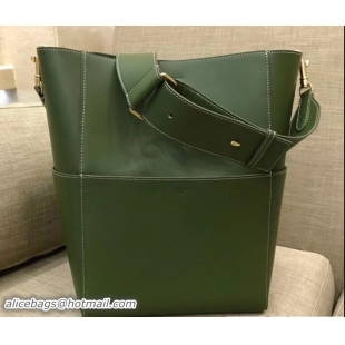 Good Quality Celine Sangle Bucket Bag In Natural Calfskin 111801 Green