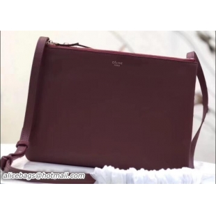 Well Crafted Celine Trio Crossbody Small Bag 111822 Burgundy