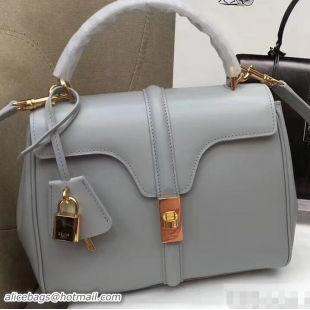 Unique Style Celine Calfskin Small 16 Bag Pale Gray 188003/188004 2019