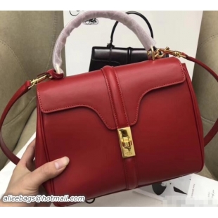 Good Quality Celine Calfskin Small 16 Bag Red 188003/188004 2019