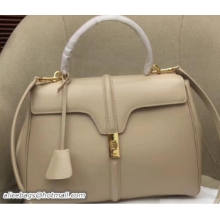 Best Product Celine Calfskin Small 16 Bag Grained Beige 188003/188004 2019