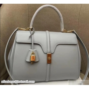 Top Grade Celine Calfskin Medium 16 Bag Pale Gray 187373/187374 2019