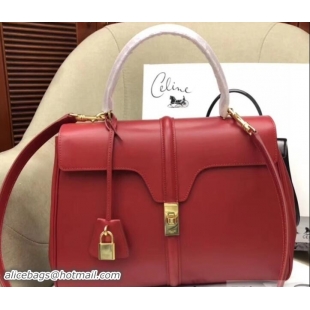 Good Looking Celine Calfskin Medium 16 Bag Red 187373/187374 2019