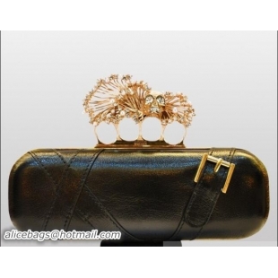 Unique Style Alexander Mcqueen Black Clutch Bag 9607 lethater