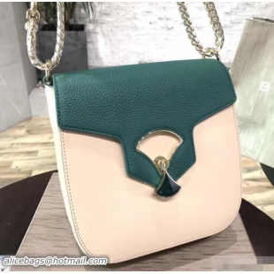 Good Looking Bvlgari Divas' Dream Flap Bag 285439 Green/White