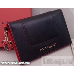 Popular Style Bvlgari Serpenti Forever Credit Card Holder 285444 Black