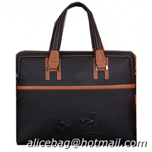 Hermes Briefcase Original Calf Leather HM9828 Black