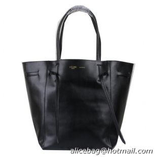 Duplicate Celine Medium Cabas Phantom Bag Calfskin C3385 Black