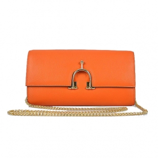 Hermes 2012 Smooth Calf Leather Shoulder Bag Orange