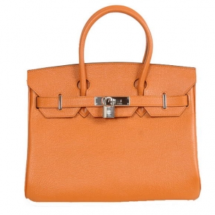 Hermes Birkin 30CM Tote Bags Smooth Togo Leather Orange