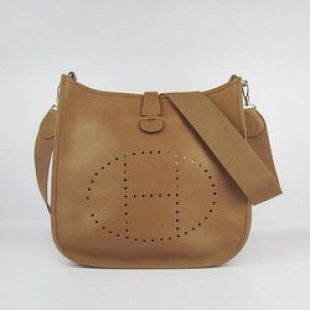 Hermes Evelyne Messenger Bag 6309 Light Coffee