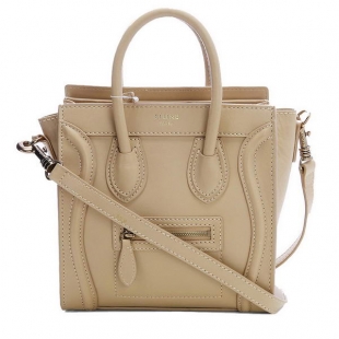 Celine Luggage Nano Boston Bag Original Leather Apricot