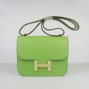 Hermes Constance Bag Green Oxhide Leather Gold