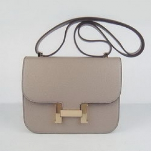 Hermes Constance Bag Grey Oxhide Leather Gold