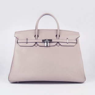 Hermes Birkin 40CM Togo Bag Grey 6099 Silver